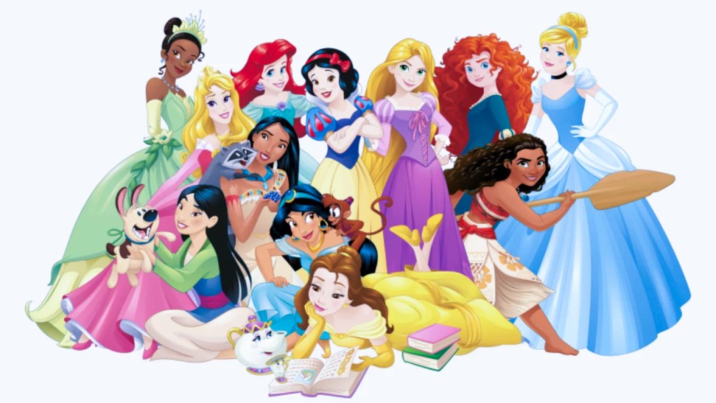 Disney Princesses: an example of how franchises can come together and inspire girls to create their own&nbsp;world.
